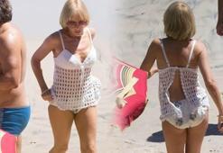 Seksi şarkıcı Kylie Minogue böyle yakalandı!