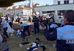 Zabıtanın müdahale ettiği işportacıların malları yağmalandı