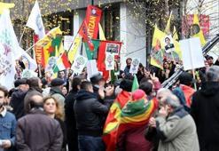 Brüksel'de terör örgütü PKK gösterisi
