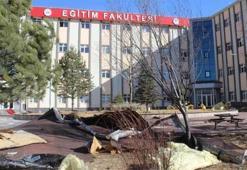 Fakültenin çatısı uçtu! Yaralılar var