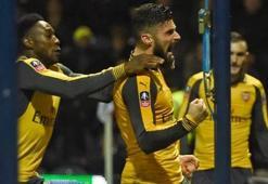 Giroud, Arsenal'i yine ipten aldı