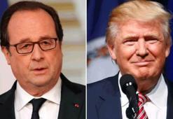 Hollande ABD Başkanı Trump ile görüştü