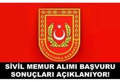 Milli Savunma Bakanlığı 135 sivil memur alımı başvuru sonuçları açıklanıyor