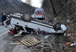 Bartın'da otomobil takla attı: 1 ölü, 2 yaralı