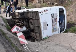 Tekirdağ'da işçi midibüsü dereye yuvarlandı: 18 yaralı