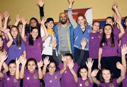 120 öğrenci ile spor yaptılar