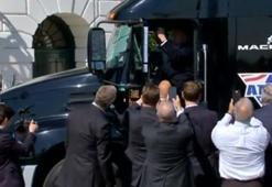 Trump önce tehdit edip kornaya bastı