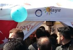 Cumhurbaşkanı Erdoğan, Sarıyer'de "hayır" standına uğradı