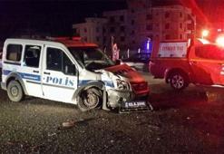 6 araç birbirine girdi: 3’ü polis 4 yaralı