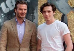 Beckham 'ilk büyük filminin' galasına oğlu ile katıldı