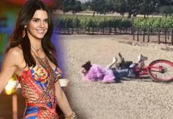 Kendall Jenner kaza yaptı! İşte o anlar...