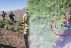 Şemdinli kırsalında teslim olan 4 teröristin görüntüleri