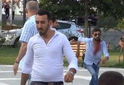 Çocuk parkında falçatalı kavga