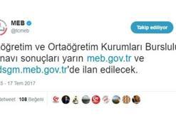MEB´den PYBS açıklaması.. Bursluluk sınavının açıklanacağı saat bekleniyor..