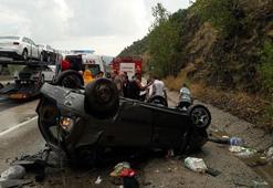 Otomobil takla attı: 5 yaralı