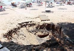Bodrum depremi sonrası plajda korkutan görüntü