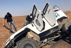 Nusaybin'de zırhlı polis aracı devrildi