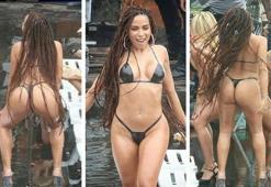 Ünlü şarkıcı Anitta sokak ortasında klip çekti!