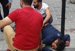 Taksim'de dehşet anları! Kızının gözleri önünde bıçaklandı