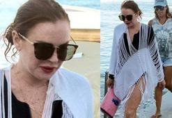 Lindsay Lohan'ın plaj şıklığı!