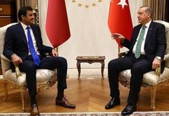 Cumhurbaşkanı Erdoğan, Katar Emiri ile bir araya geldi