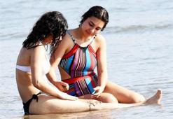 Güzel hava Akyaka'da plajı renklendirdi