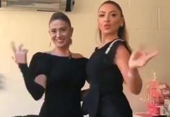 Yıldız Tilbe ve Hadise kuliste...