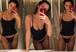 Bella Hadid'den iç çamaşırlı dans şov!