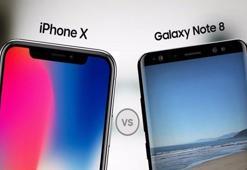 Galaxy Note 8 iPhone X'e karşı