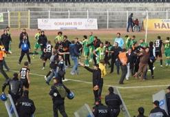 Çorum Belediyespor - Osmaniyespor maçı sonrası arbede yaşandı