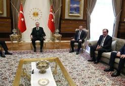Cumhurbaşkanı Erdoğan, Infantino ve Demirören'i kabul etti