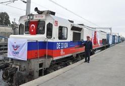 Demir İpek Yolu'na Türkiye'den ilk yük treni uğurlandı