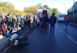 Motosiklet kız öğrencilerin arasına daldı! 8 yaralı