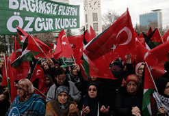 Ankara'da Kudüs için miting düzenlendi