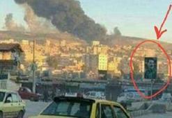 Bombalanan Afrin'den ilk kare: Öcalan posteri dikkat çekti
