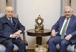 Başbakan Yıldırım ile Bahçeli Çankaya Köşkü'nde görüştü