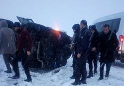 Erzurum’da zırhlı polis aracı kaza yaptı: 3 yaralı