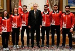 Erdoğan, 2018 Kış Olimpiyatları'na katılacak Türk sporcuları kabul  etti