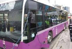 İstanbul'da bir otobüs kazası daha! Sürücü: Direksiyon kilitlendi