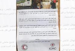 Terör örgütü PYD/PKK sığınaklarında Kızılhaç yardımı bulundu