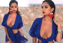 Seksi manken komşuda ortaya çıktı!