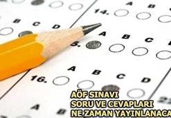 AÖF soru ve cevapları ne zaman yayınlanacak? (2018 AÖF Bahar Dönemi)