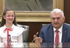 Başbakan Yıldırım, 11 yaşındaki Esma'ya bıraktı
