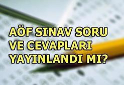 AÖF sınav soru ve cevapları yayınlandı! (AÖF final sınavları)