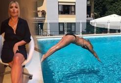 Seda Akgül'den havuzda bikinili paylaşım!