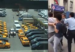 UBER şoförlerinin eyleminde arbede