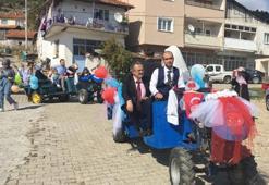 Patpattan gelin arabası yaptılar