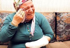 İşitme engelli  kadının  kolunu kırdı
