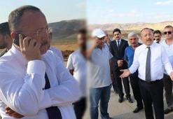 Vali'nin havalimanı inşaatı denetiminde gergin anlar yaşandı