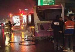 TEM otoyolunda korkutan otobüs yangını